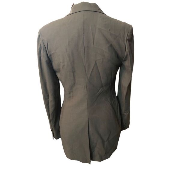 Cache 100 percent wool olive green one button front blazer fully lined size 2 NW - Picture 8 of 13